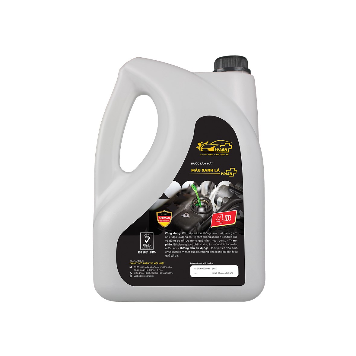 Nước Làm Mát Cao Cấp Màu Xanh Lá Can 4L - Green Coolant