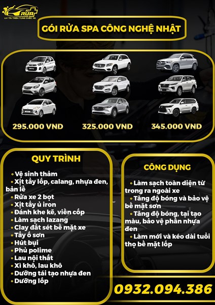 3. Gói rửa Spa Công nghệ Nhật (295-325-345K)