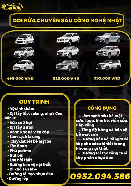 4. Gói rửa chuyên sâu Công nghệ Nhật (495-525-555K)