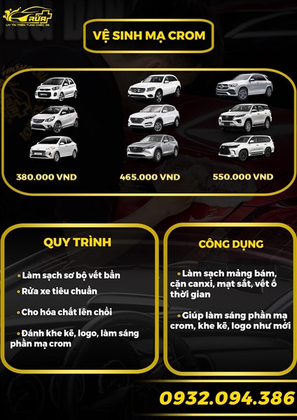 4. Vệ sinh mạ Crom (380-465-550K)