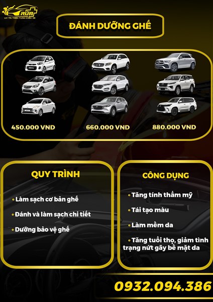 7. Đánh dưỡng ghế (450-660-880K)